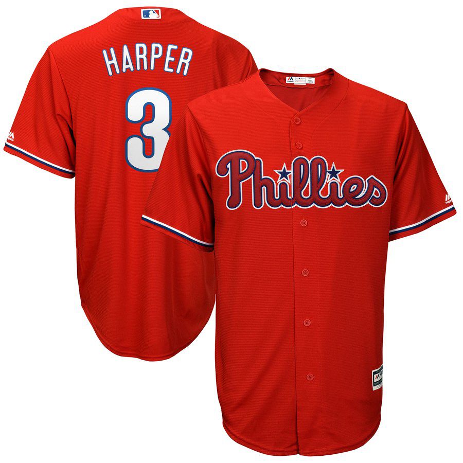 2019 MLB youth Philadelphia Phillies #3 Bryce Harper red Jerseys